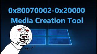 Как исправить 0x80070002-0x20000 Media Creation Tool Windows 11/10