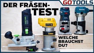  Kanten-/ Oberfräsen Einstiegsklasse | Vergleich Bosch Makita Dewalt und Festool | inkl. Verlosung