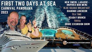 Carnival Panorama: Emeril Inspired MDR Menu, Diamond Luncheon, Sea Day Brunch, First Two Days & SEA!