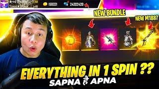 Got Every Rare Items in 1 Spin  Sapna है Apna  M1887 Golden Glare Skin - Garena Free Fire