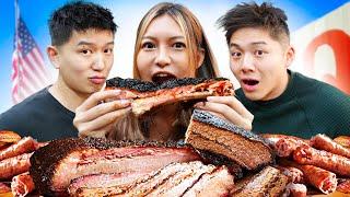 Chinese Students try Texas BBQ for the first time!