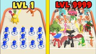 Merge Rainbow: 3D Run - All Levels Gameplay Walkthrough (Levels 1-10) | Merge Battles