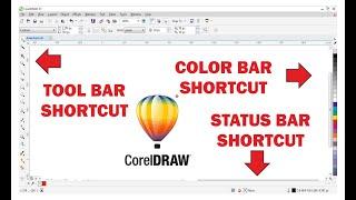 How to setup Status bar, tool box bar, Color bar in coreldraw