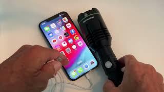 How to use the Feit Electric 3000 Lumens Flashlight as a power bank for iPhone