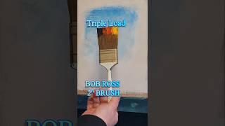 Bob Ross 2 inch brush easy happy little tree #shorts #bobross