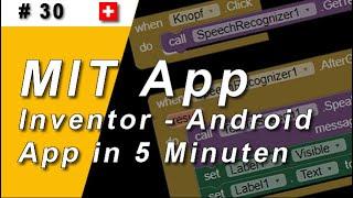 #30 Android App in 5 Minuten mit MIT App inventor