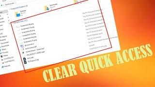 Clear Quick access History or recent files in windows