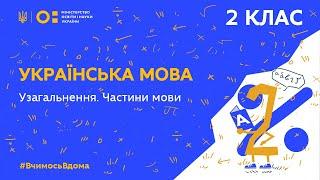 2 клас. Українська мова. Узагальнення. Частини мови (Тиж.2:ВТ)