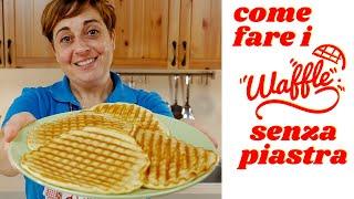 How to Make WAFFLES WITHOUT WAFFLE IRON Easy Recipe - Homemade by Benedetta