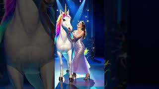 A woman and a unicorn in AGT #americagottalent #agt #magic #talent#shorts #aifashionshow #dance