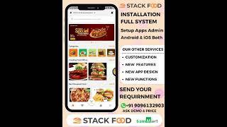 Stack food  admin panel installation and app development