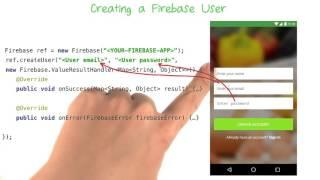 Creating a Firebase User