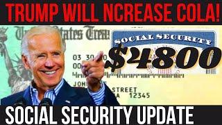 $4800 PAYMENTS TODAY! TRUMP'S INCREASED COLA! SSI SSDI Payments | Social Security Update