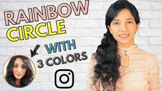 How to make a rainbow ring border around your Instagram profile picture?/EASY TUTORIAL FOR BEGINNER