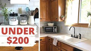 KITCHEN MAKEOVER UNDER $200! - 5 DIY Kitchen Update Ideas on a Budget