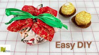 Quick and Easy DIY  Petal Drawstring Gift Bag  - Christmas Gift Bag