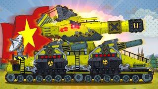 Leveling up the VIETNAMESE MONSTER - Cartoons about tanks