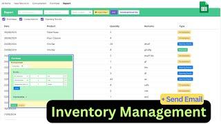 Google sheets | Inventory Management Web Application #appsscript