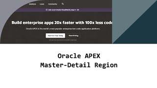 Oracle APEX Master Detail Region