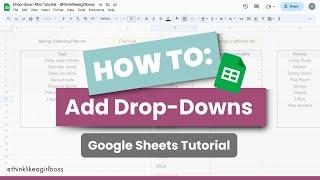 How to add Drop-Downs in Google Sheets - How to create Drop-Downs from a List in Another Tab