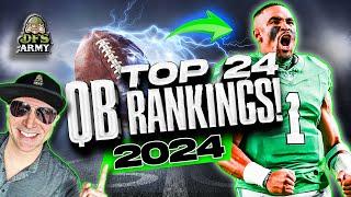 Top 24 QB Rankings For 2024 Fantasy Football Drafts - Wait on QB to Win Your League!