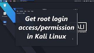 root login access in Kali Linux