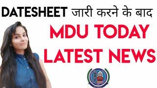 Mdu today latest updates | mdu latest news | mdu latest update | mdu datesheet 2020 | mdu exam news