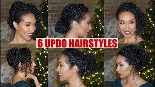 UPDO HAIRSTYLES FOR NATURALLY CURLY HAIR | HOLIDAY HAIR