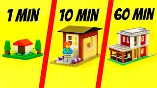 LEGO 1 vs. 10 vs. 60 MINUTE HOUSE