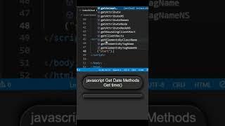 JavaScript Date Method, get Time()   #shorts #html