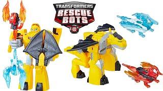 Transformers Rescue Bots Knight Watch Bumblebee! Playskool Heroes Action Figure with Two Dragons!