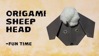 How to fold an Origami Sheep Head || Paper Sheep @funtime1213