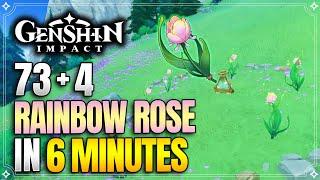 Rainbow Rose Locations | Fast and Efficient Route | Lyney Ascension Materials |【Genshin Impact】