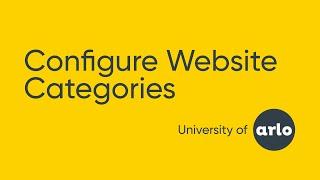 Configure Website Categories