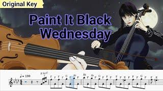 Paint It Black - Wednesday Addams Violin Sheet