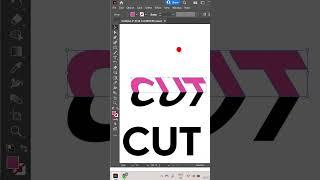 How To Make Cool Cut Text Effects In Illustrat #shorts #illustratortutorial