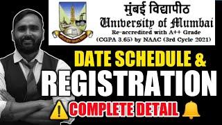 Mumbai University Date schedule & Registration | COMPLETE DETAIL | PRADEEP GIRI SIR