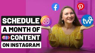 How to Schedule INSTAGRAM Posts & Facebook or Pinterest In One Place - TAILWIND Tutorial (2023)