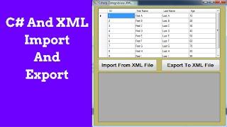 C# - How To Import and Export Data From XML File In C#  [ with source code ]