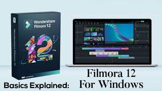 The basics of video editing tool WonderShare Filmora 12 are briefly explained.