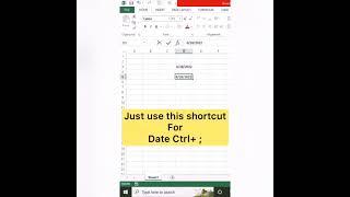 Current Date & Time Shortcut key