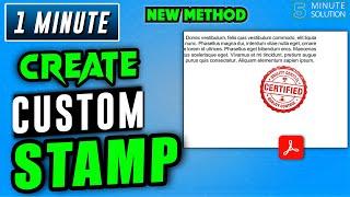 How to create a custom stamp in pdf 2024 | Adobe acrobat tutorial
