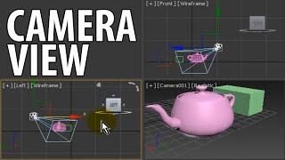 View camera in 3dsmax for beginners (free camera & target Camera)