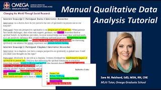 Manual Qualitative Data Analysis Tutorial - Creswell & Poth's Data Analysis Spiral