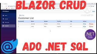 Blazor Complete CRUD using ADO .NET | Blazor CRUD | ADO .NET