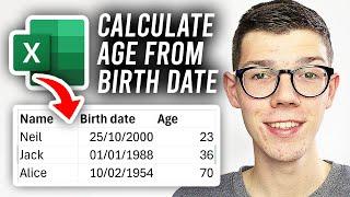How To Calculate Age From Birth Date In Excel - Full Guide