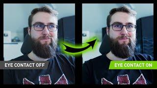 Keep eye contact with AI and remove background | Nvidia Broadcast