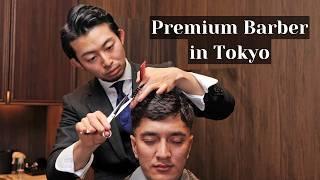 ASMR Haircut & Shave at Traditional Bespoke Barber in Tokyo, Japan | No Talking