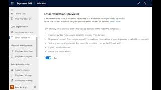 D365 - How to enable email validation