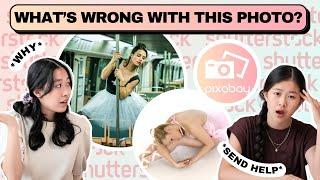 Dancers React to BALLET STOCK PHOTOS  | Accurate or qUeSTiOnAbLe? ‍ | Ballet Reign